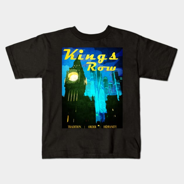 King's Row Vintage Travel Poster Kids T-Shirt by SLAPAPOW